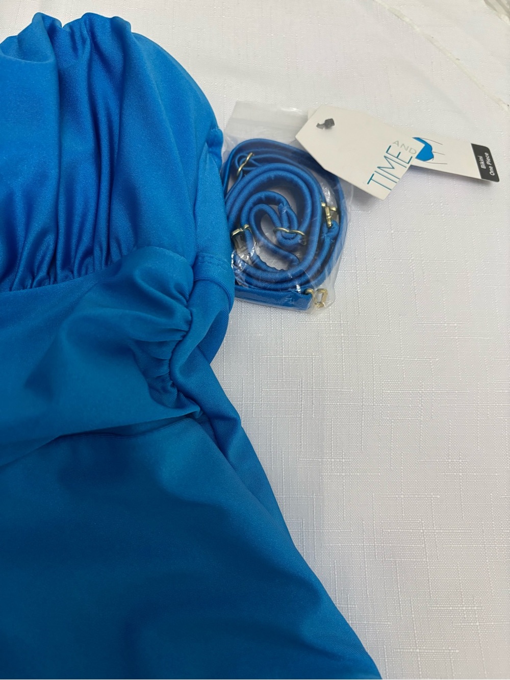 Time and Tru Royal Blue Strapless One-Piece Swimsuit Size S (4-6) - Picture 9 of 11
